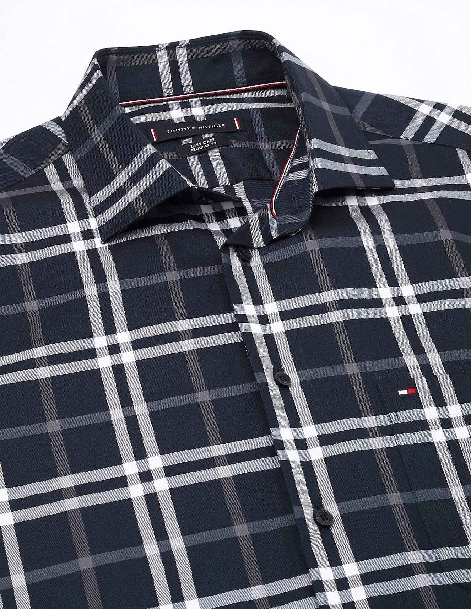 Tommy Hilfiger Checks Regular-Fit Cotton Shirt