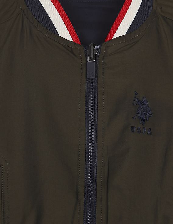 U.S. Polo Assn. Kids High Neck Reversible Jacket