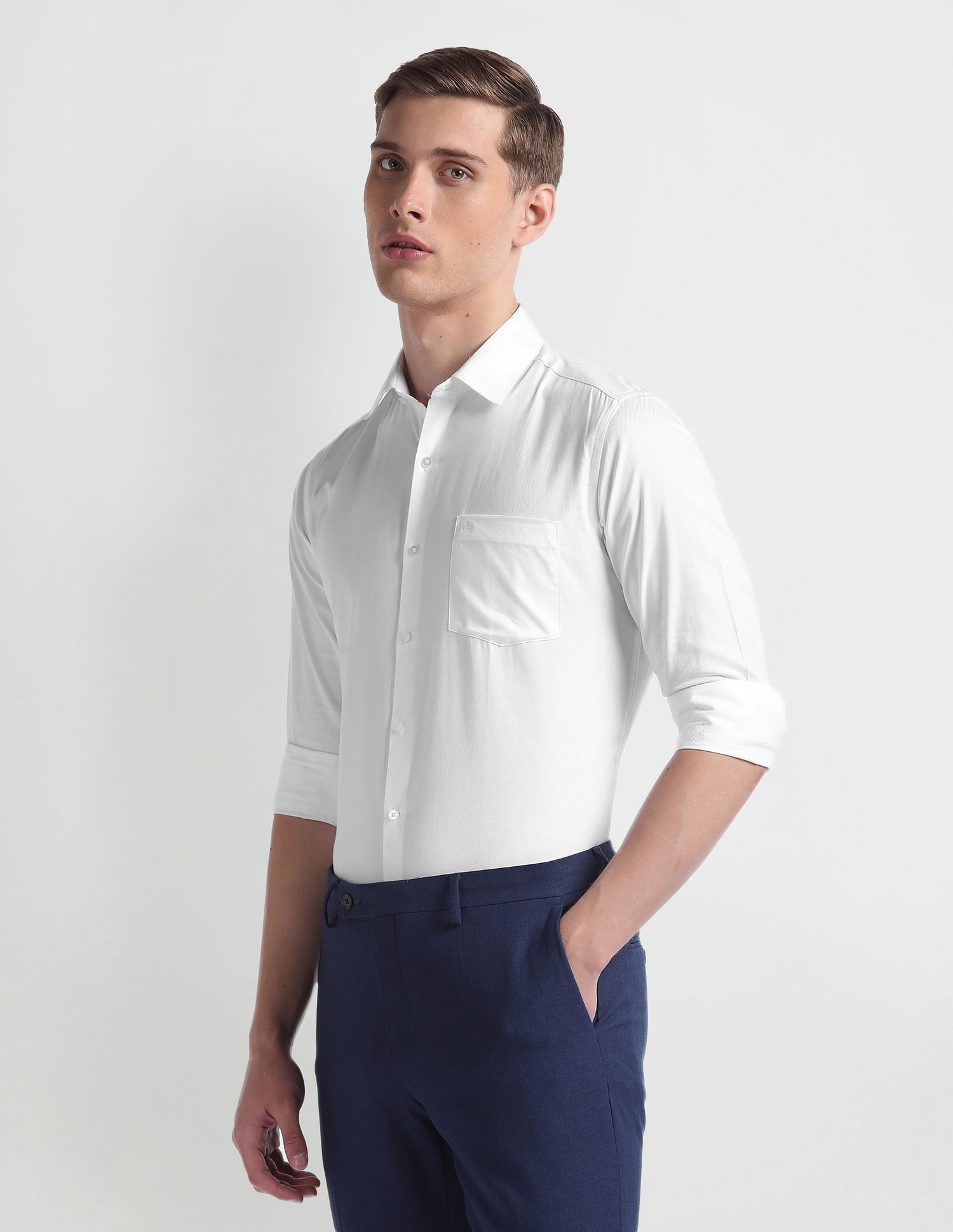 Arrow Self Design Cotton Shirt