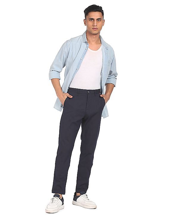U.S. Polo Assn. Flat Front Check Casual Trousers