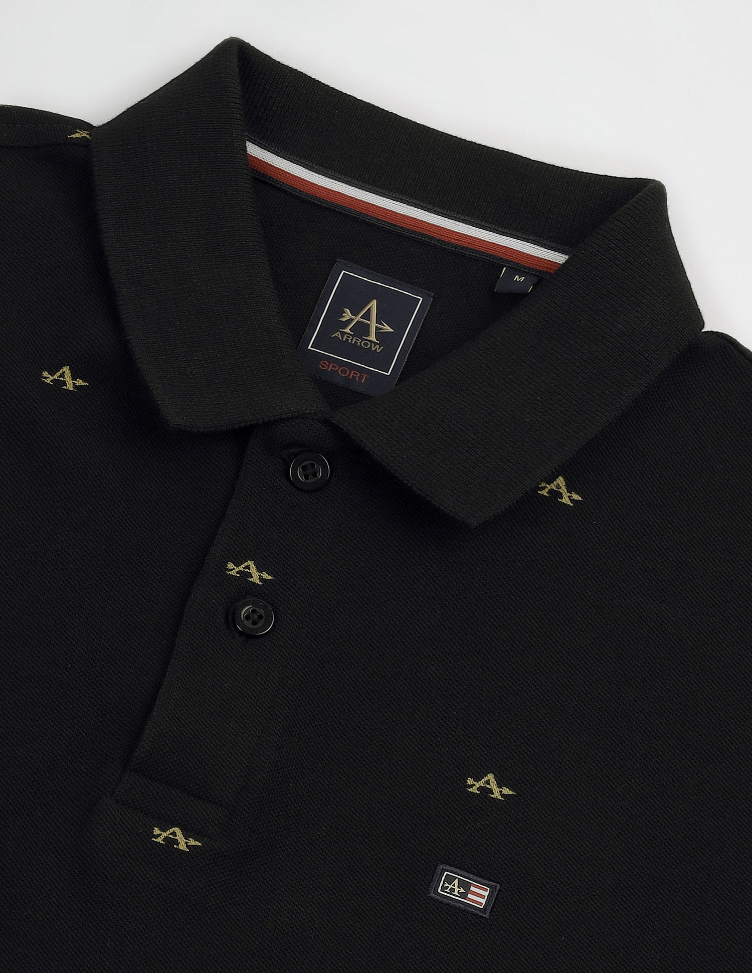 Arrow Sports All Over Logo Cotton Polo Shirt