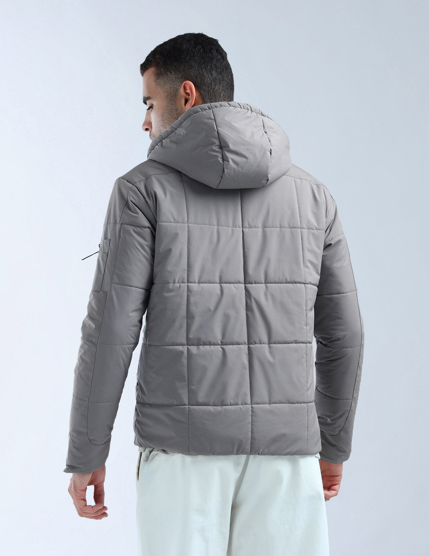 Flying Machine Solid Regular Fit Puffer Jacket