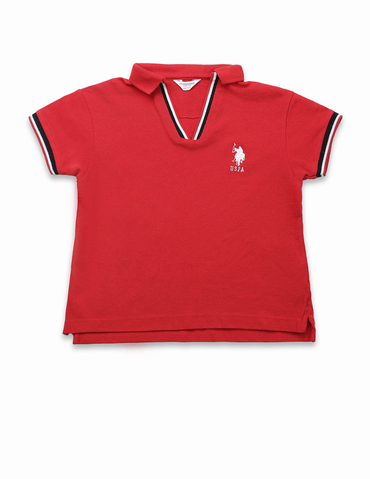 U.S. Polo Assn. Kids Girls Cotton Soccer Style Polo Shirt