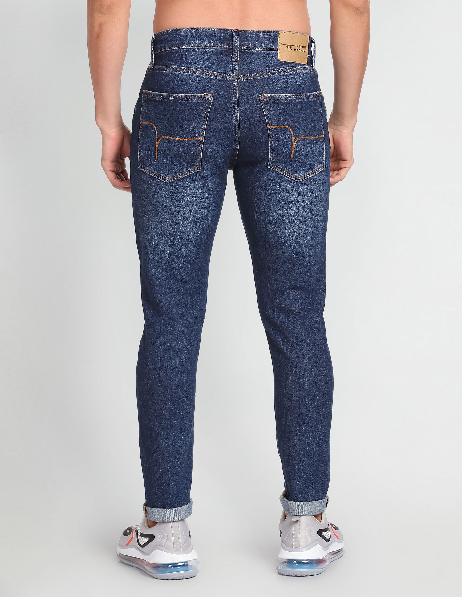 Flying Machine Slash Slim Tapered Fit Stone Wash Jeans