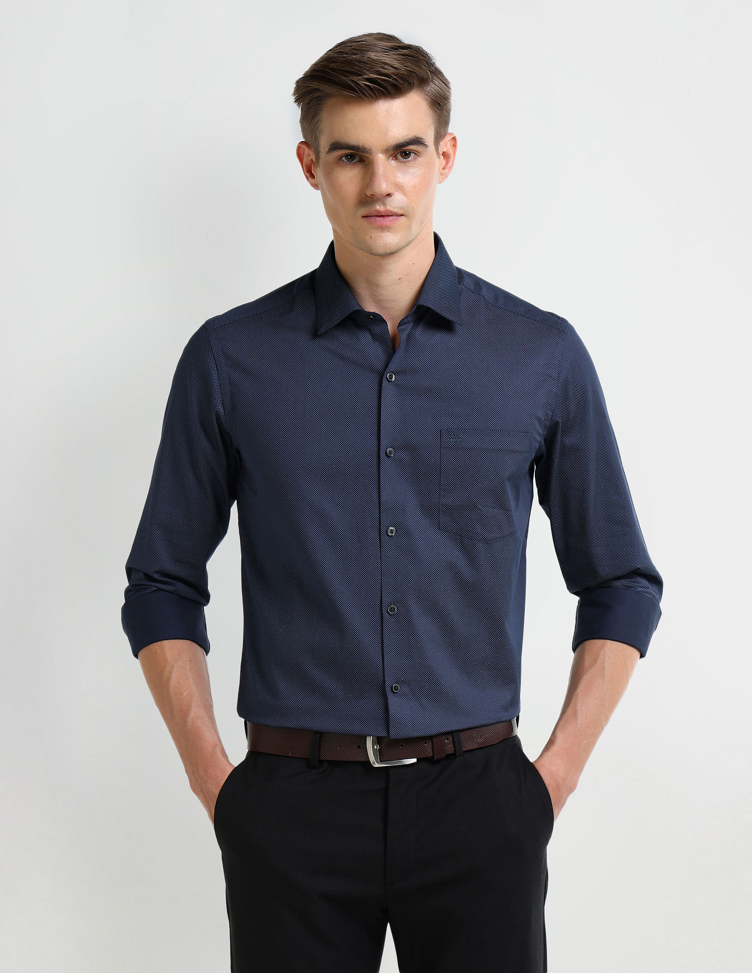 Arrow Manhattan Slim Geometric Print Shirt