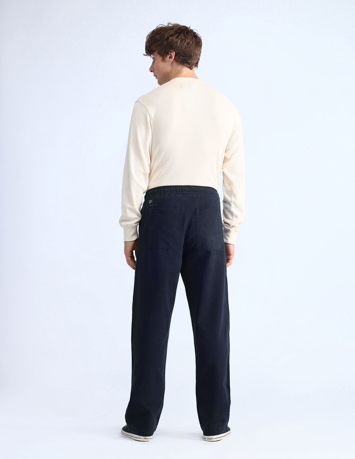 Flying Machine Twill Solid Trousers