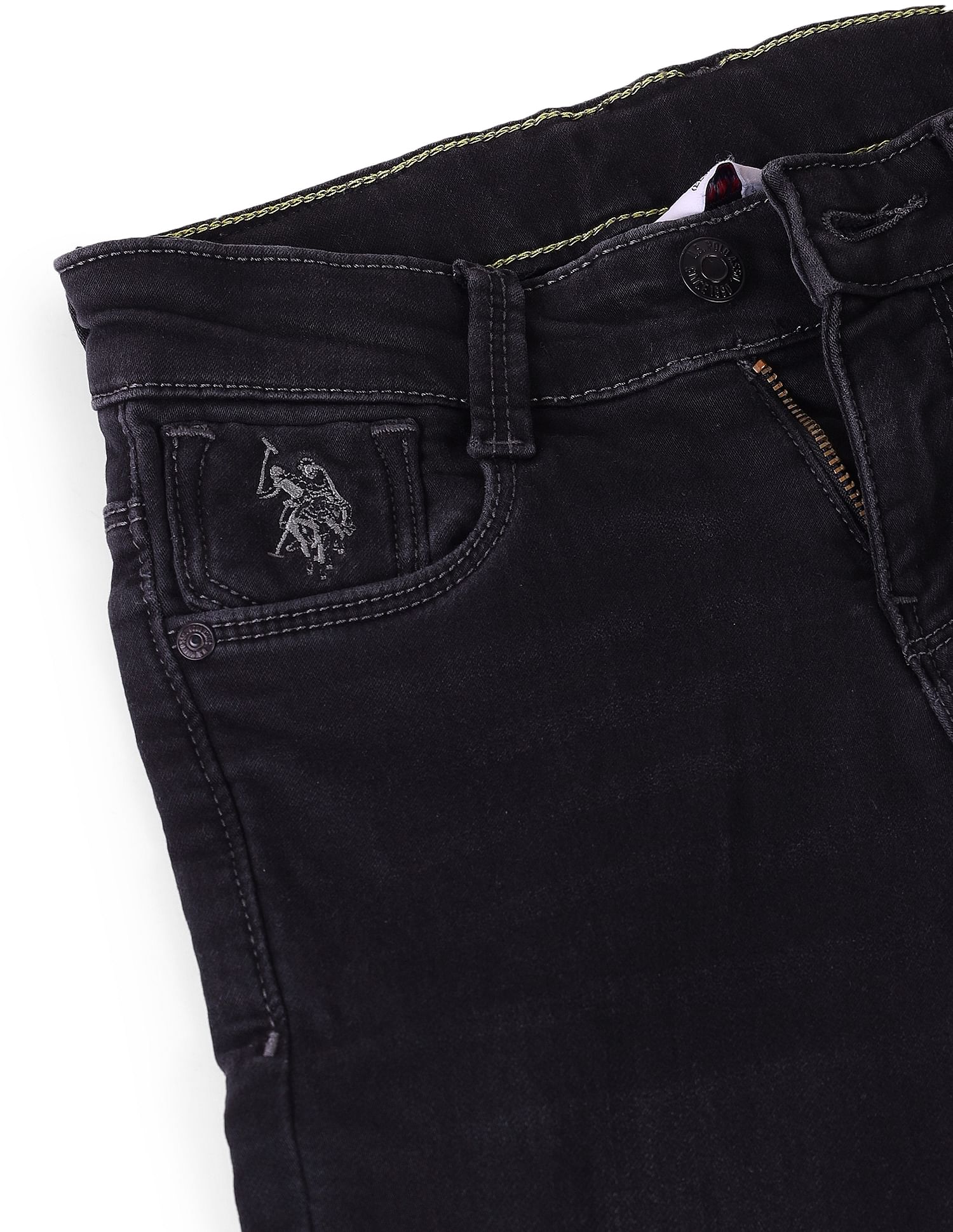 U.S. Polo Assn. Kids Boys Slim Fit Black Jeans