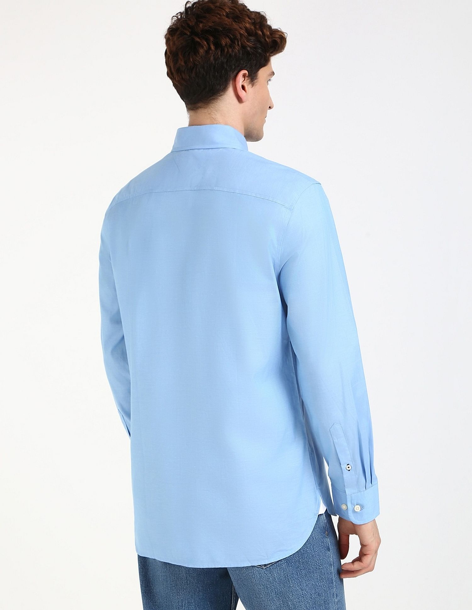 Tommy Hilfiger Solid Regular-Fit Cotton Shirt