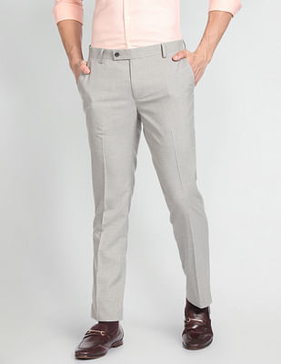 Arrow Solid Tailored Fit Formal Trouser