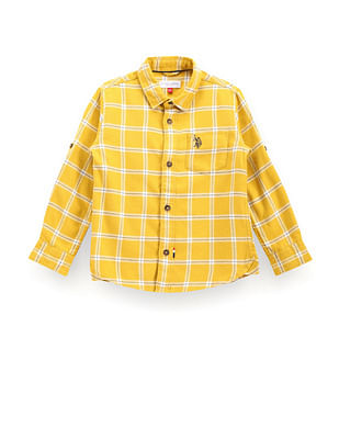 U S Polo Assn Kids Boys Tartan Check Shirt