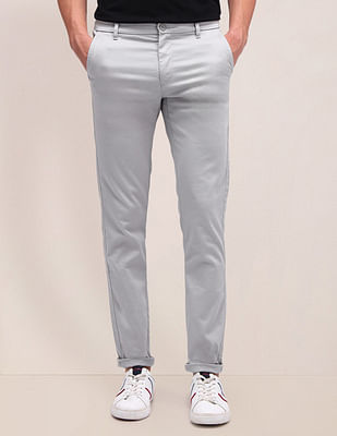 U S Polo Assn Austin Slim Fit Solid Trousers