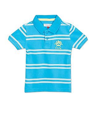 U S Polo Assn Kids Pique Striped Polo Shirt