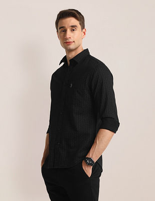 U S Polo Assn Tailored Fit Geometric Shirt