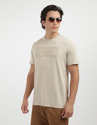 Calvin Klein Jeans Standard Tonal Logo Texture T-Shirt