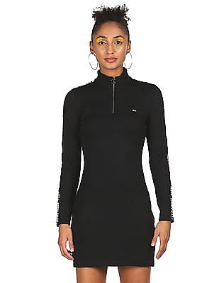 nike black long sleeve mini dress