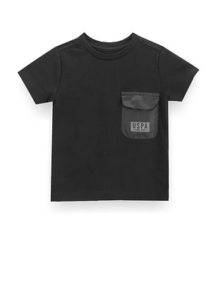 U S Polo Assn Kids Boys Patch Pocket Cotton T-Shirt