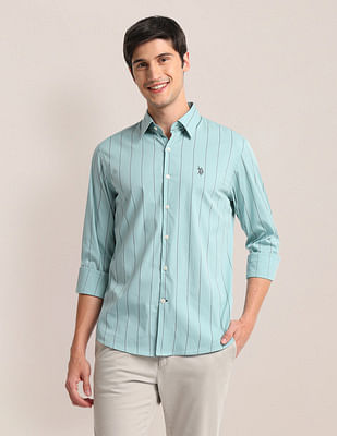 U S Polo Assn Vertical Stripe Tailored Fit Shirt