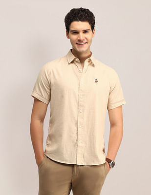 U S Polo Assn Solid Tailored Fit Shirt