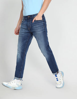 Flying Machine Stone Wash Mid Rise Jeans