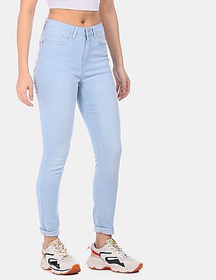 Buy Sugr Women Light Blue Mid Rise Jeans Nnnow Com