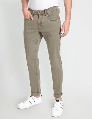 U S Polo Assn Denim Co Brandon Slim Tapered Fit Olive Jeans