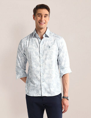 U S Polo Assn Abstract Print Regular Fit Shirt