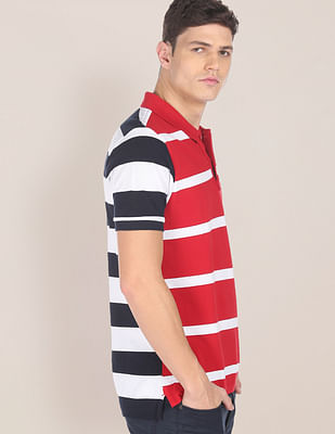 U S Polo Assn Cotton Striped Polo Shirt