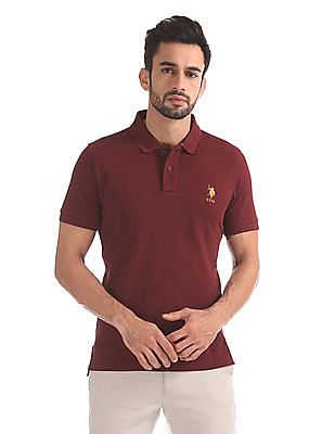 U S Polo Assn Standard Fit Pique Polo Shirt