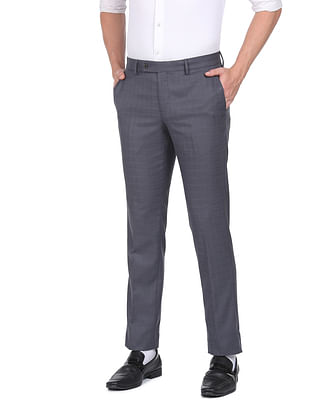 Arrow Glen Check Dobby Formal Trousers