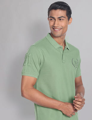 Ad By Arvind Overdyed COOL-IT Profound Polo Shirt