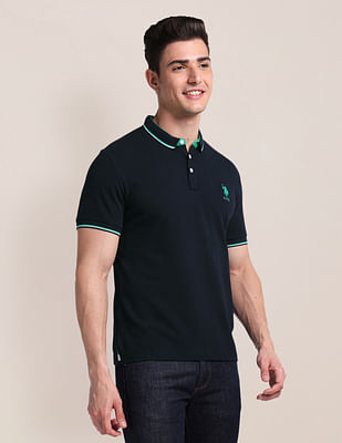 U S Polo Assn Slim Fit Solid Polo Shirt