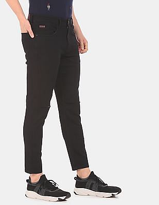 mens black cut off jeans