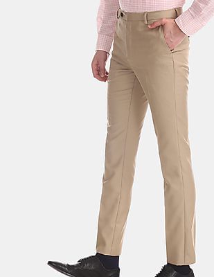 Buy Arrow Newyork Tapered Fit Patterned Trousers - NNNOW.com