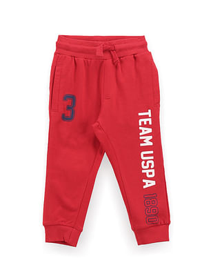 U S Polo Assn Kids Boys Brand Print Joggers