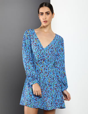 Buy Tommy Hilfiger Floral Print Viscose Fit And Flare Dress - NNNOW.com