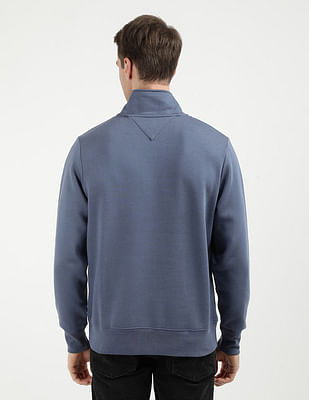 Buy Tommy Hilfiger Solid High Neck Cotton Sweatshirt - NNNOW.com