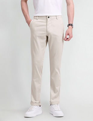 Arrow Sport Slim Fit Solid Trousers