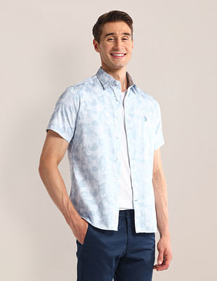 U S Polo Assn Abstract Print Regular Fit Shirt