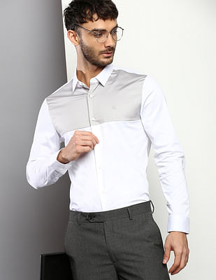 Calvin Klein Jeans Colour Block Slim Fit Casual Shirt