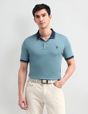 U S Polo Assn Denim Co Muscle Fit Solid Polo Shirt