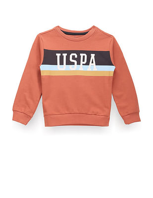 U S Polo Assn Kids Boys Brand Print Sweatshirt