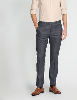 Arrow Tailored Regular Fit Dobby Formal Trousers