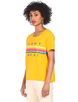 Tommy Hilfiger S/S Crew Neck Camisa para Mujer 