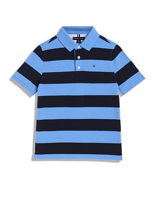 Tommy Hilfiger Boys Multi Block Striped Polo Shirt