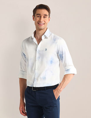 U S Polo Assn Abstract Print Regular Fit Shirt