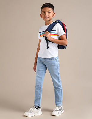 U S Polo Assn Kids Boys Slim fit Denim Weave Jeans