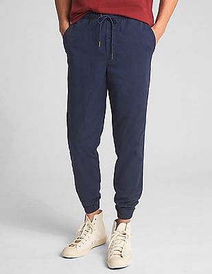 twill joggers with gapflex