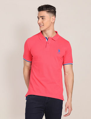 U S Polo Assn Tipped Collar Slim Fit Polo Shirt