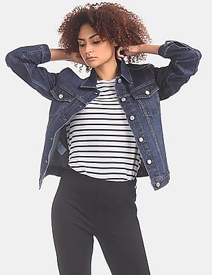 gap womens black denim jacket