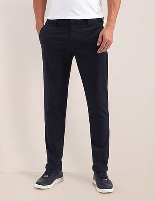 U S Polo Assn Austin Slim Fit Solid Trousers